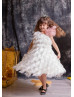 One Shoulder Fringe Elegant Flower Girl Dress